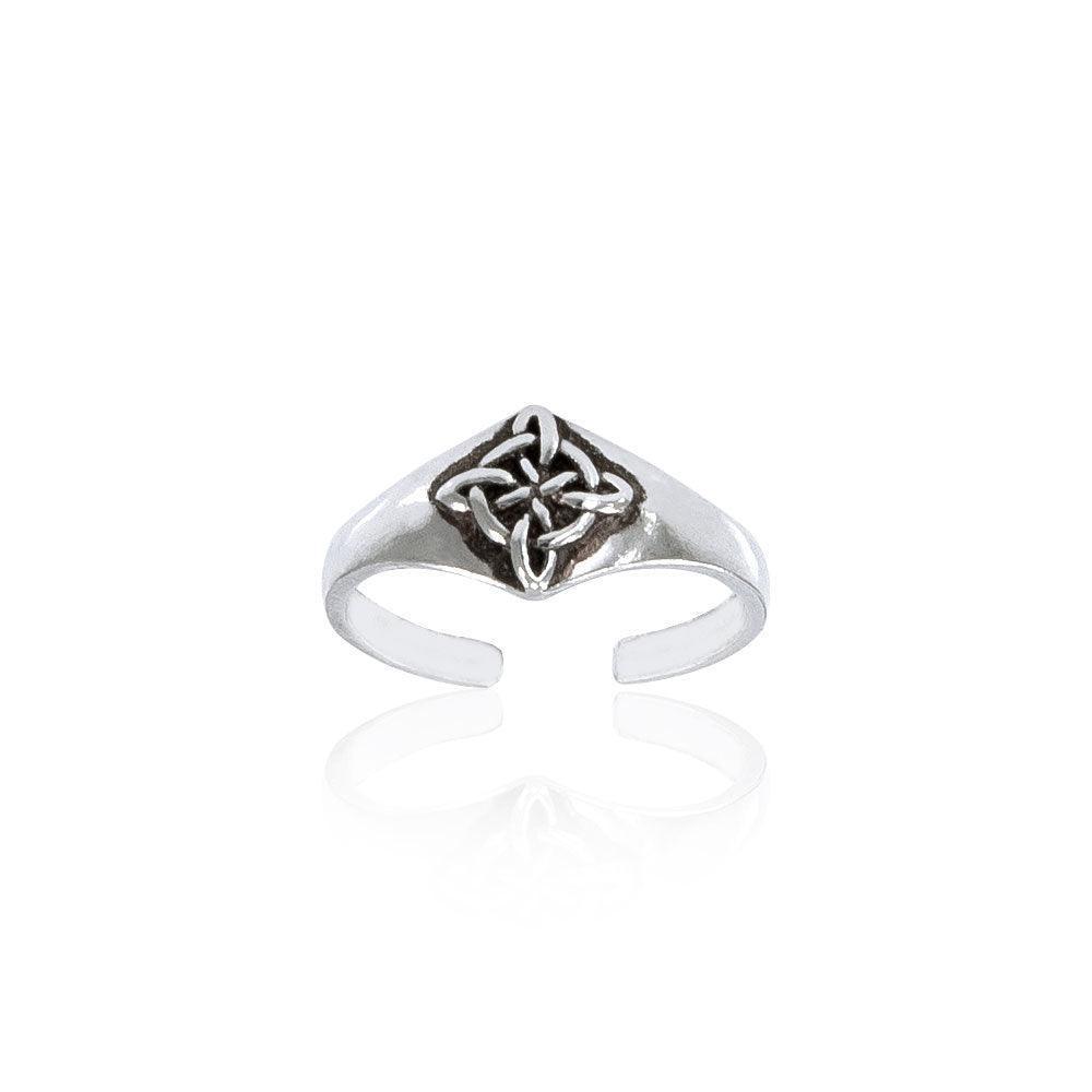 Celtic Four Point Quaternary Knot Silver Toe Ring TR3791