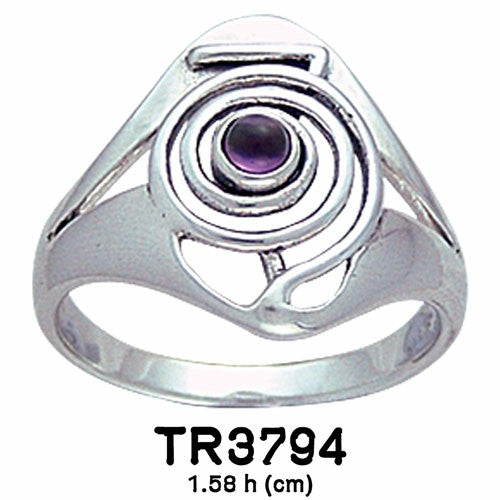 Choku Rei Reiki ~ Sterling Silver Ring with Gemstone TR3794