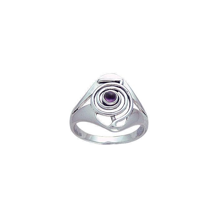 Choku Rei Reiki ~ Sterling Silver Ring with Gemstone TR3794