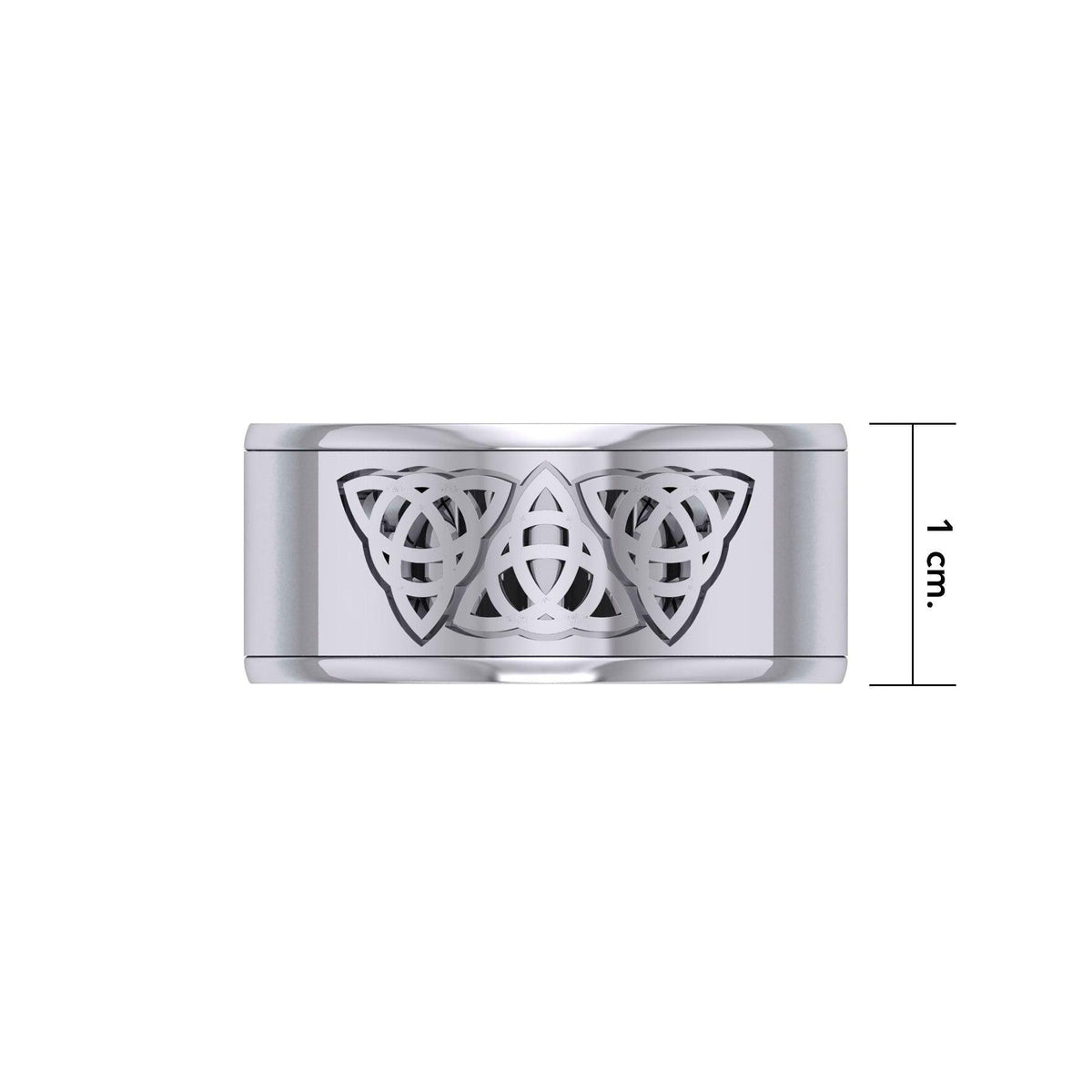Triquetra Silver Spinner Ring TR3816