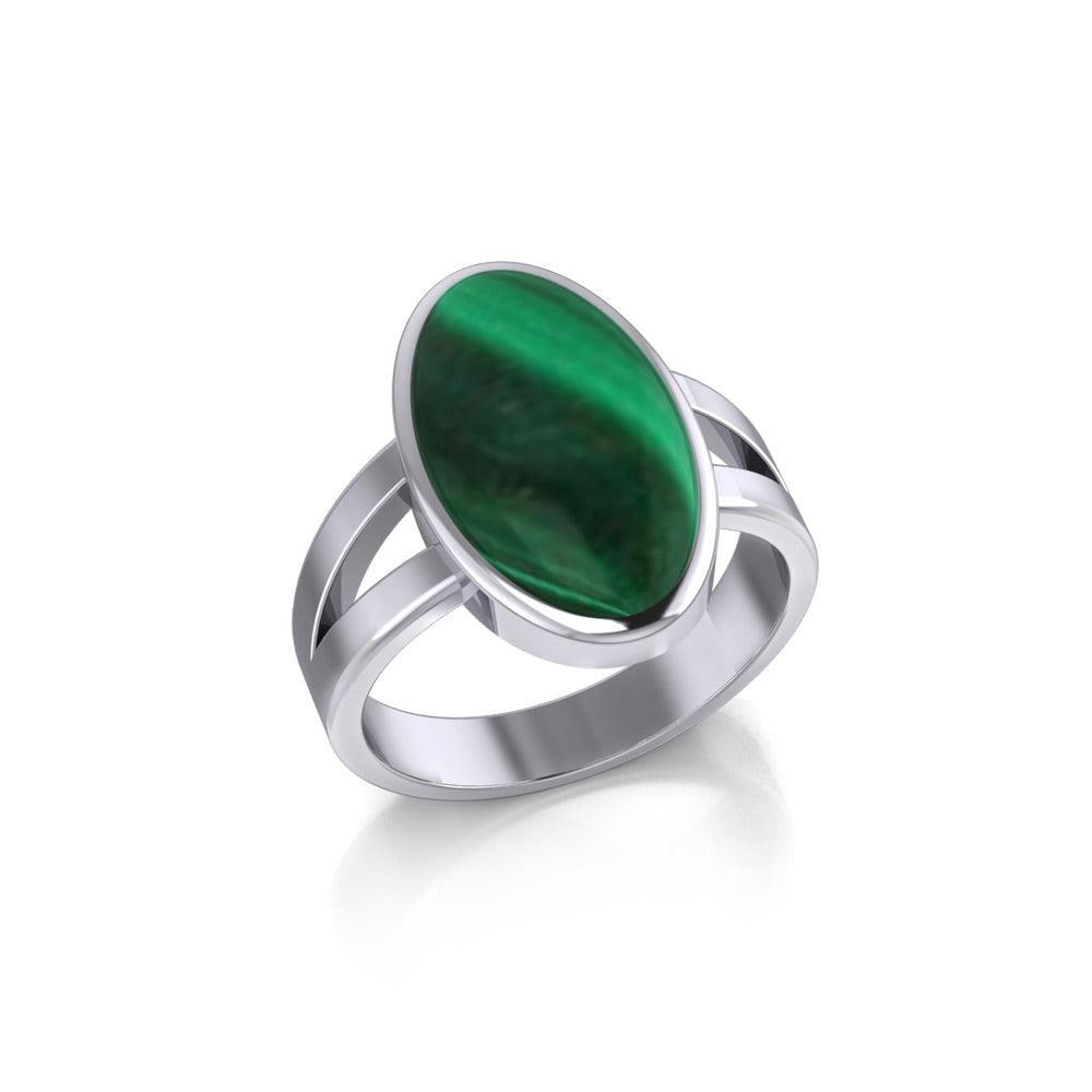 Large Oval Inlaid Stone Ring TR3856