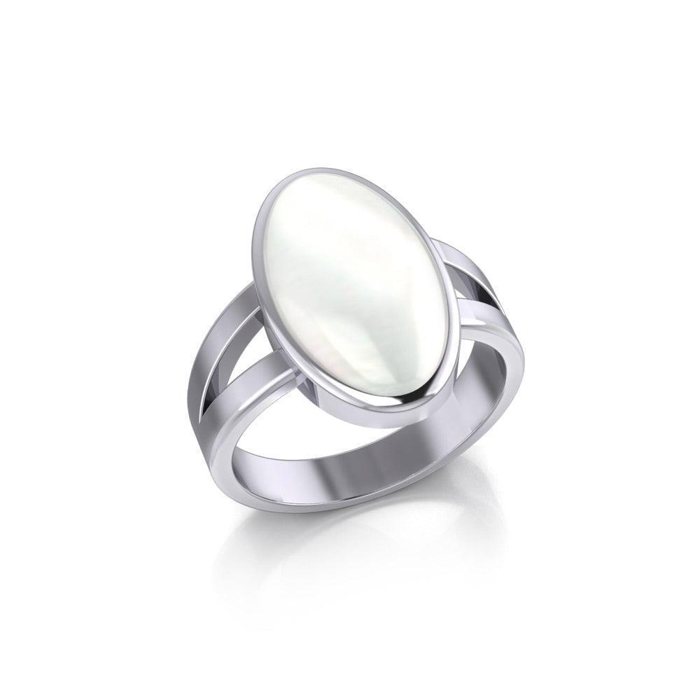 Large Oval Inlaid Stone Ring TR3856