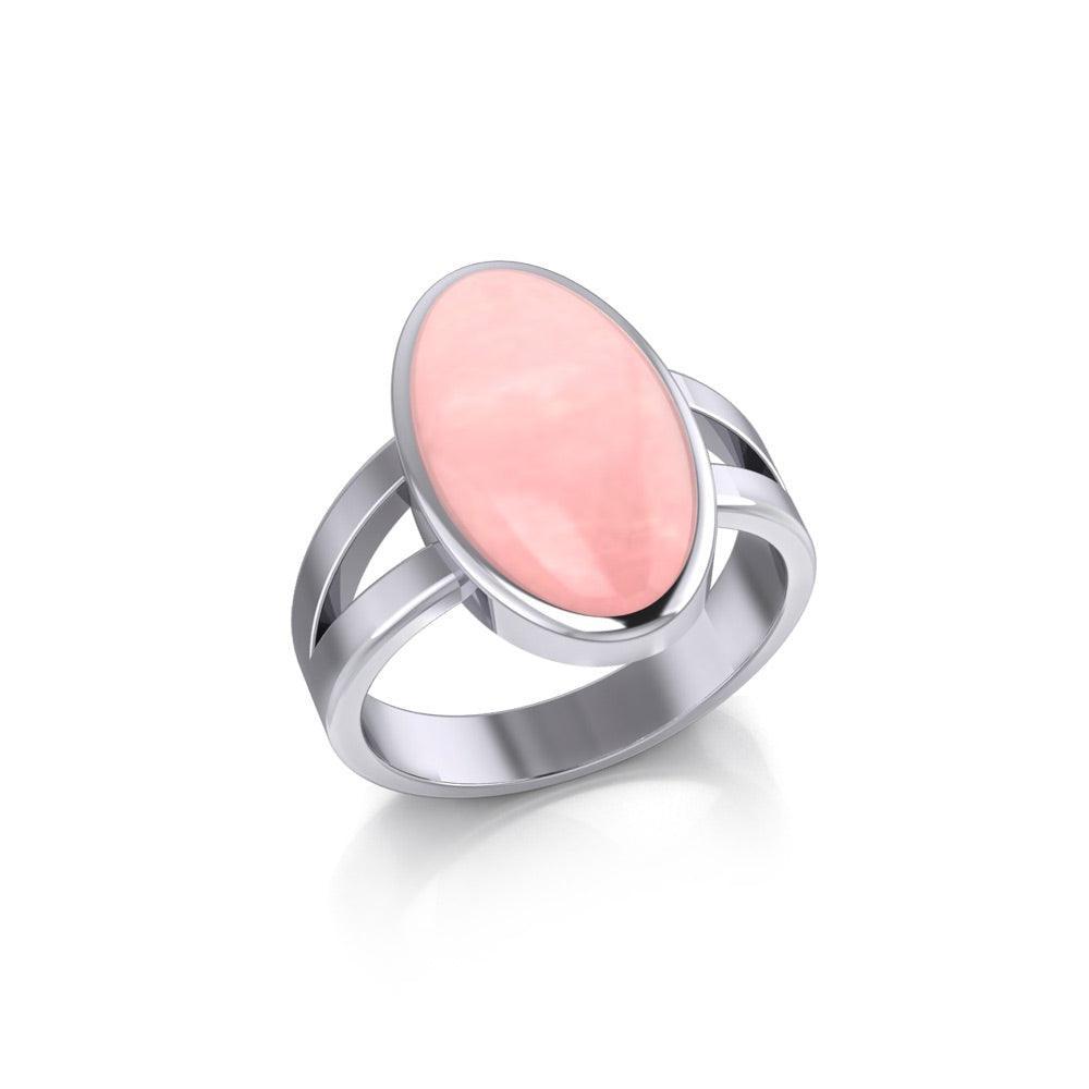 Large Oval Inlaid Stone Ring TR3856