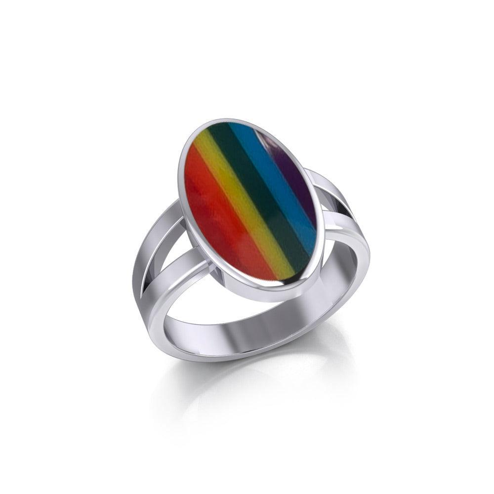 Large Oval Inlaid Stone Ring TR3856