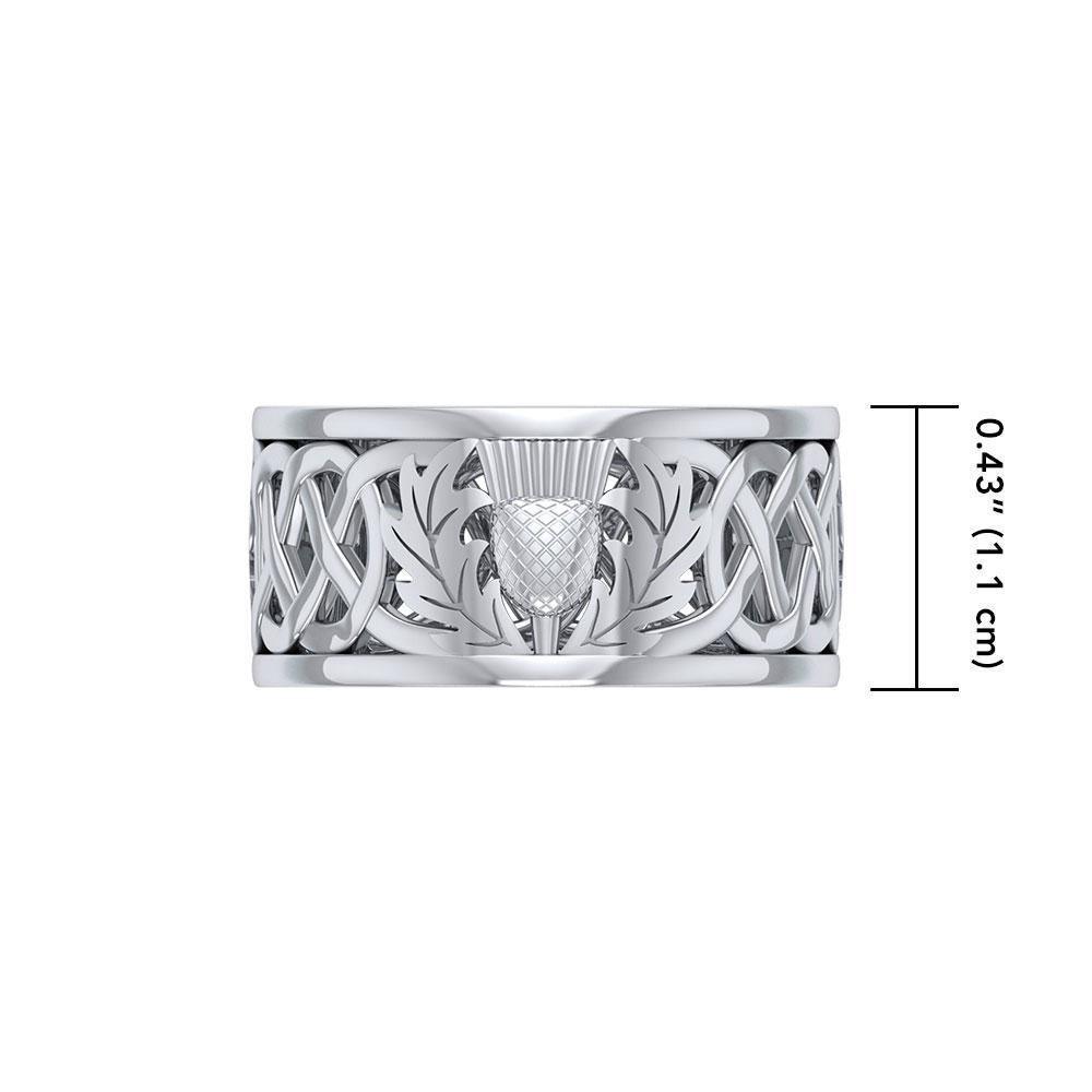 Scottish Thistle of Pride and Honor ~ Sterling Silver Ring TR3875