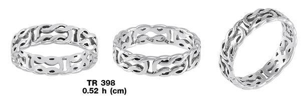 Life’s a continuous beginning and an end ~ Celtic Knotwork Sterling Silver Ring TR398