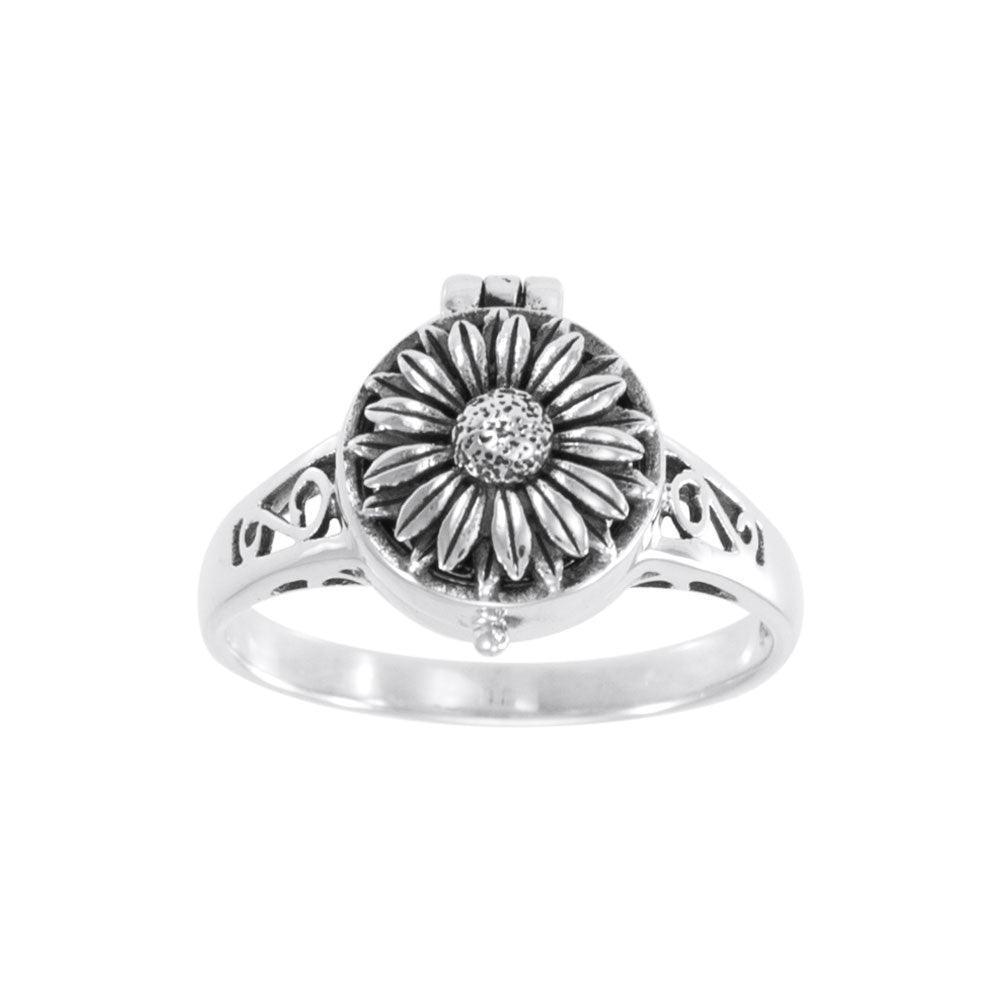 FLOWER Silver Poison Ring TR477