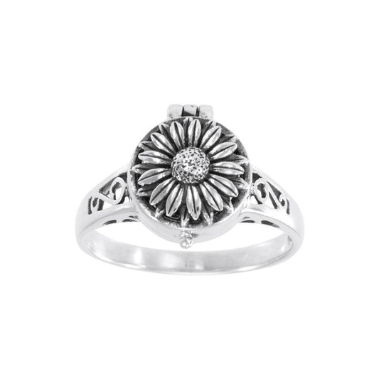 FLOWER Silver Poison Ring TR477