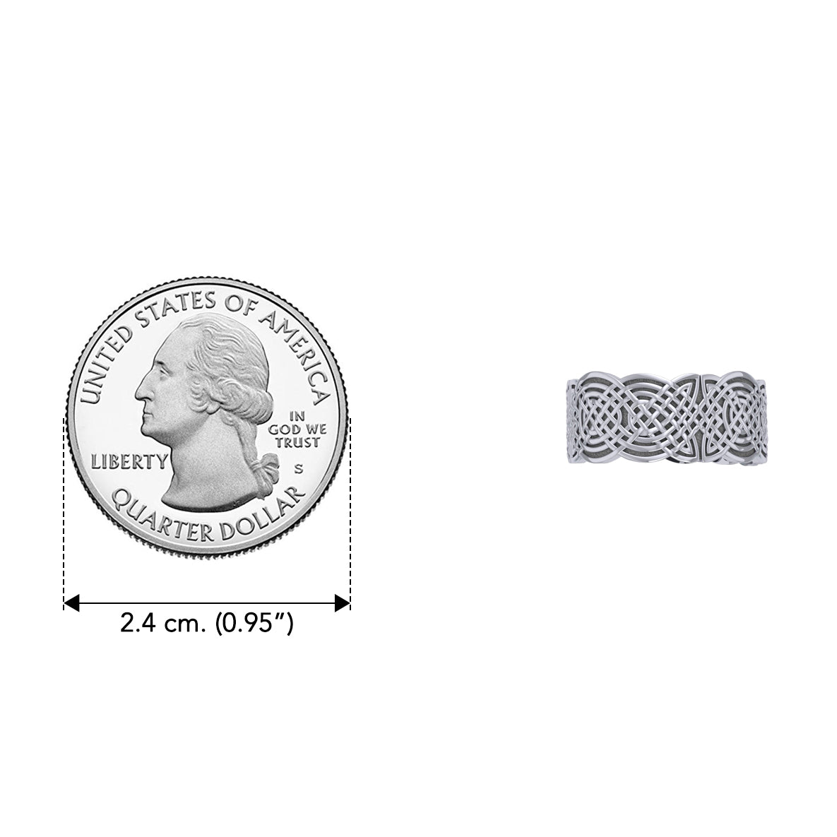 In the verge of an amazing story ~ Celtic Knotwork Sterling Silver Ring TR671