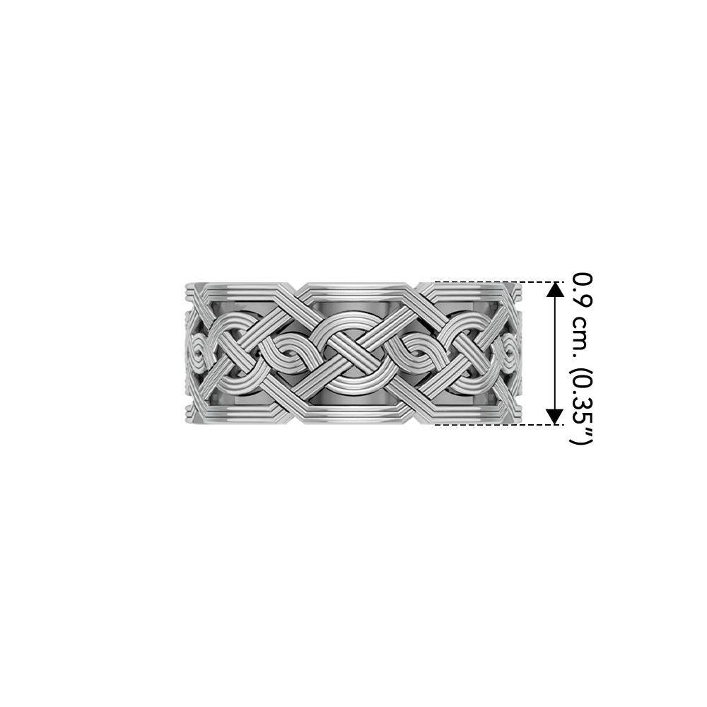 An eternity found again ~ Celtic Knotwork Sterling Silver Ring TR684 - peterstone.dropshipping