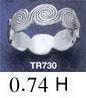 The beautiful wonders of spiral ~ Celtic Knotwork Sterling Silver Spiral Ring TR730