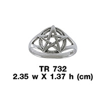 Pentacle Sterling Silver Ring TR732