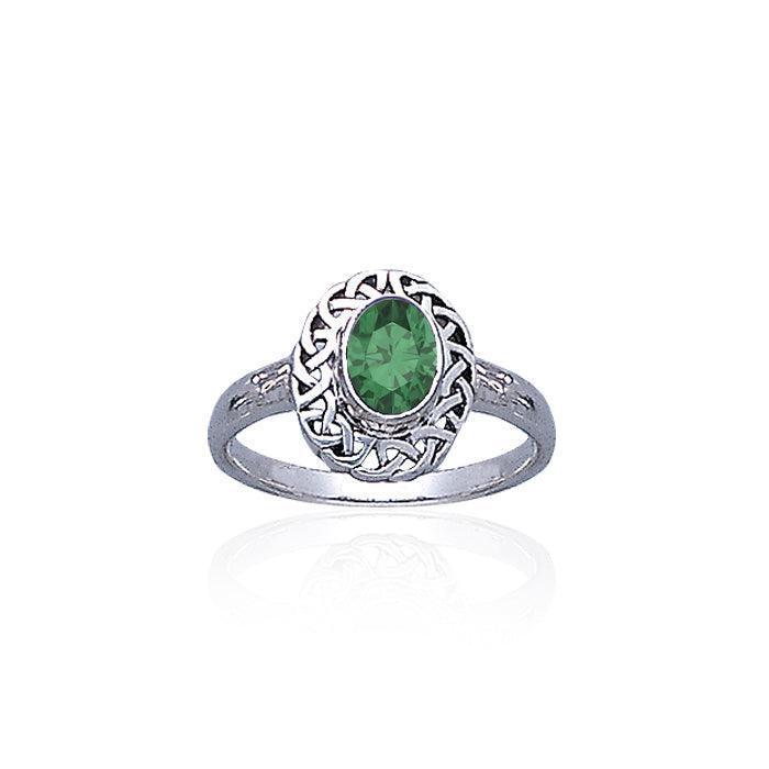 Celtic Knotwork Sterling Silver Ring TR752