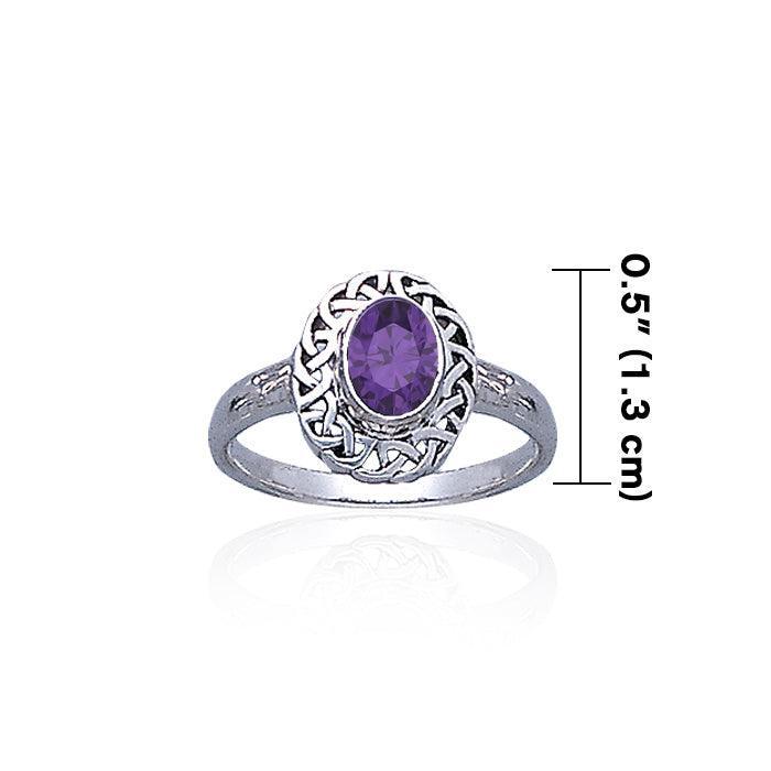 Celtic Knotwork Sterling Silver Ring TR752