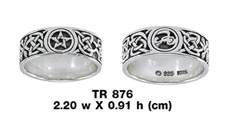 Viking Pentacle Sterling Silver Ring TR876