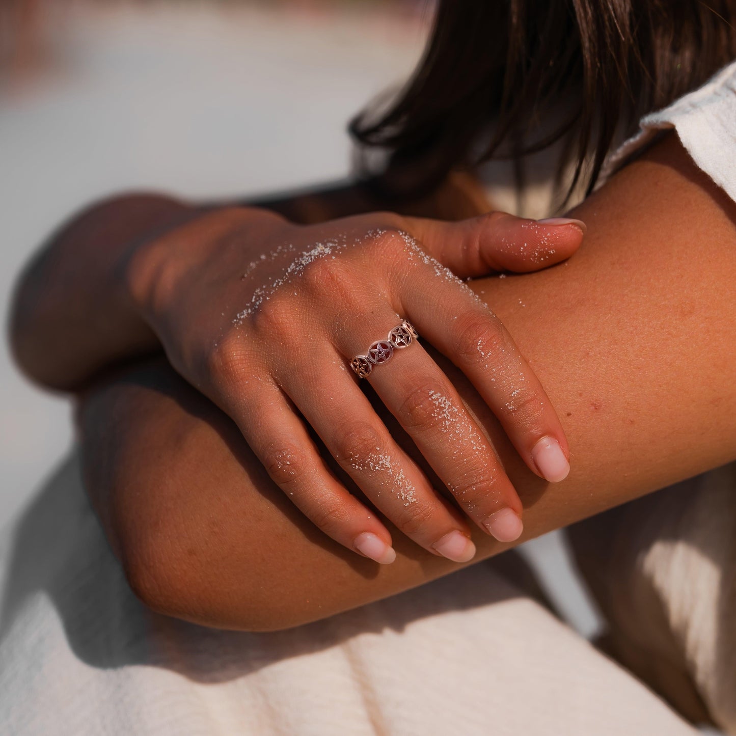 Pentacle Sterling Silver Ring TR972