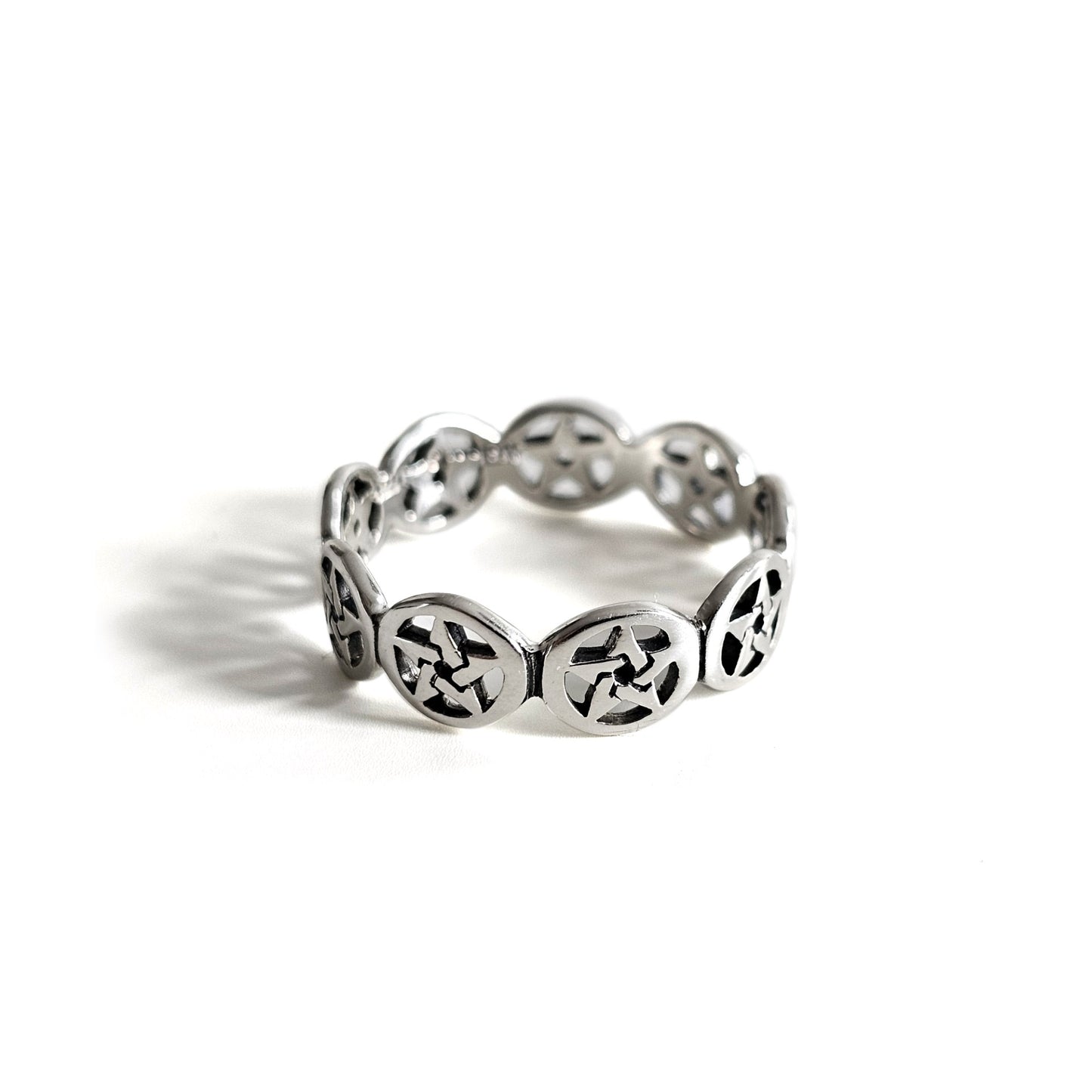 Pentacle Sterling Silver Ring TR972