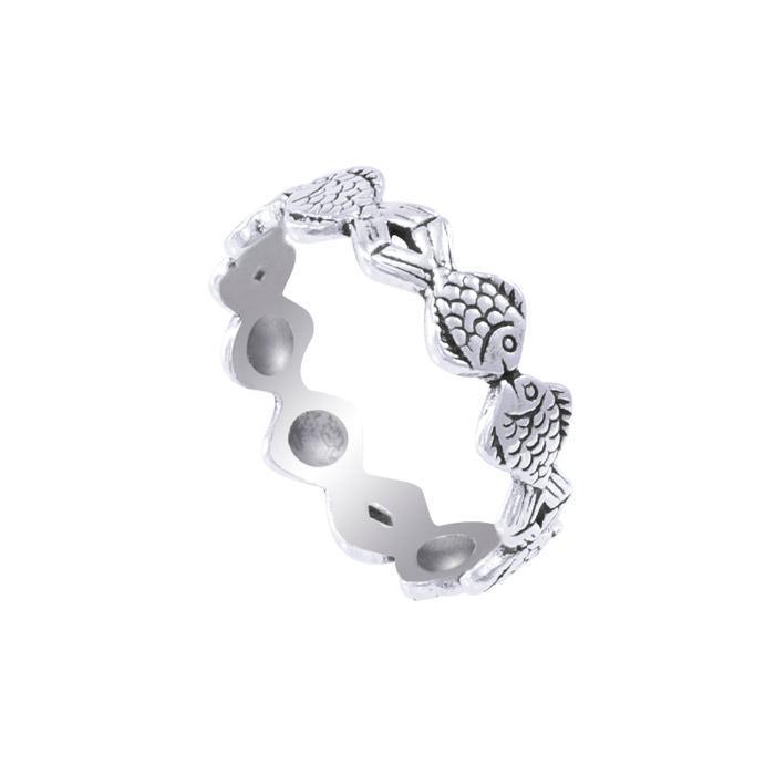 Small Angelfish Sterling Silver Ring TR974