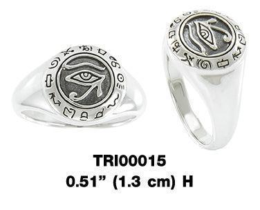 Find you own power in the Eye of Horus ~ Sterling Silver Ring Jewelry TRI015