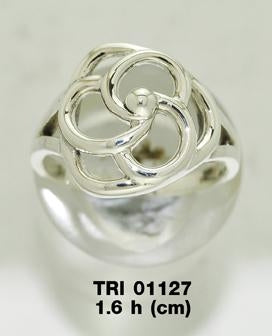 Contemporary Sterling Silver Ring TRI1127