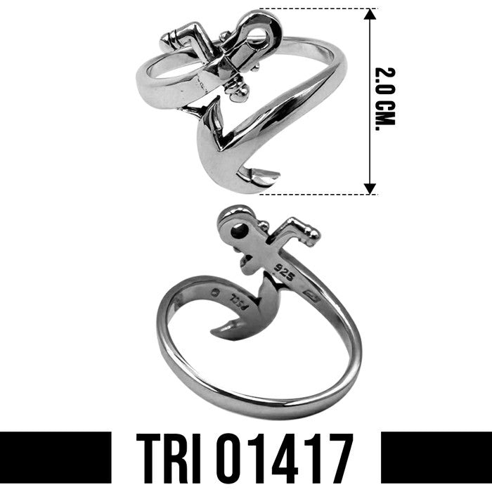 Safe in Anchor Wrap ~ Sterling Silver Ring TRI1417