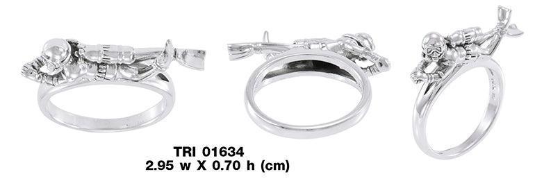 Diver Sterling Silver Ring TRI1634