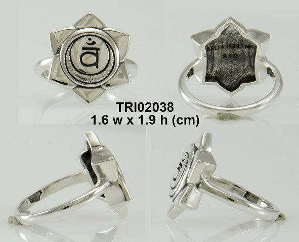 Svadhisthana Sacral Chakra Sterling Silver Ring TRI2038