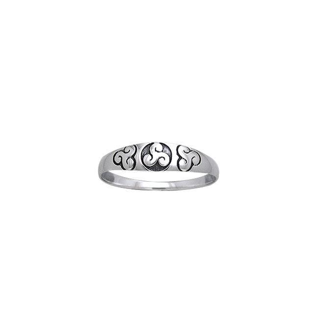 Triple Triskele Silver Ring TRI062