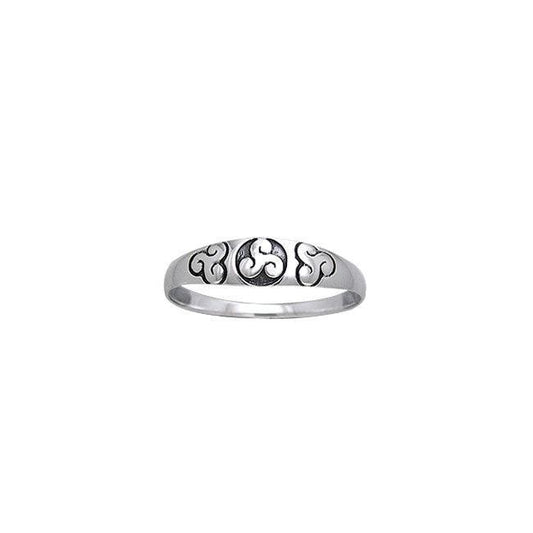 Triple Triskele Silver Ring TRI062