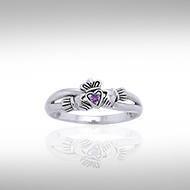 Follow Me on the Road to Infinity ~Irish Claddagh Ring TRI1117