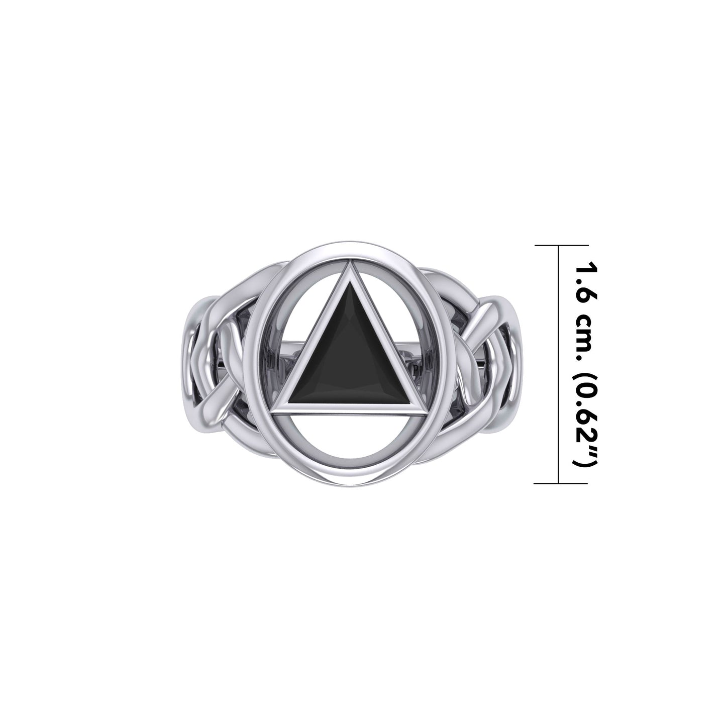 AA Recovery Inlaid Silver Ring TRI1273