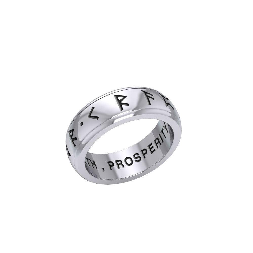 Runic Silver Spinner Ring TRI1296