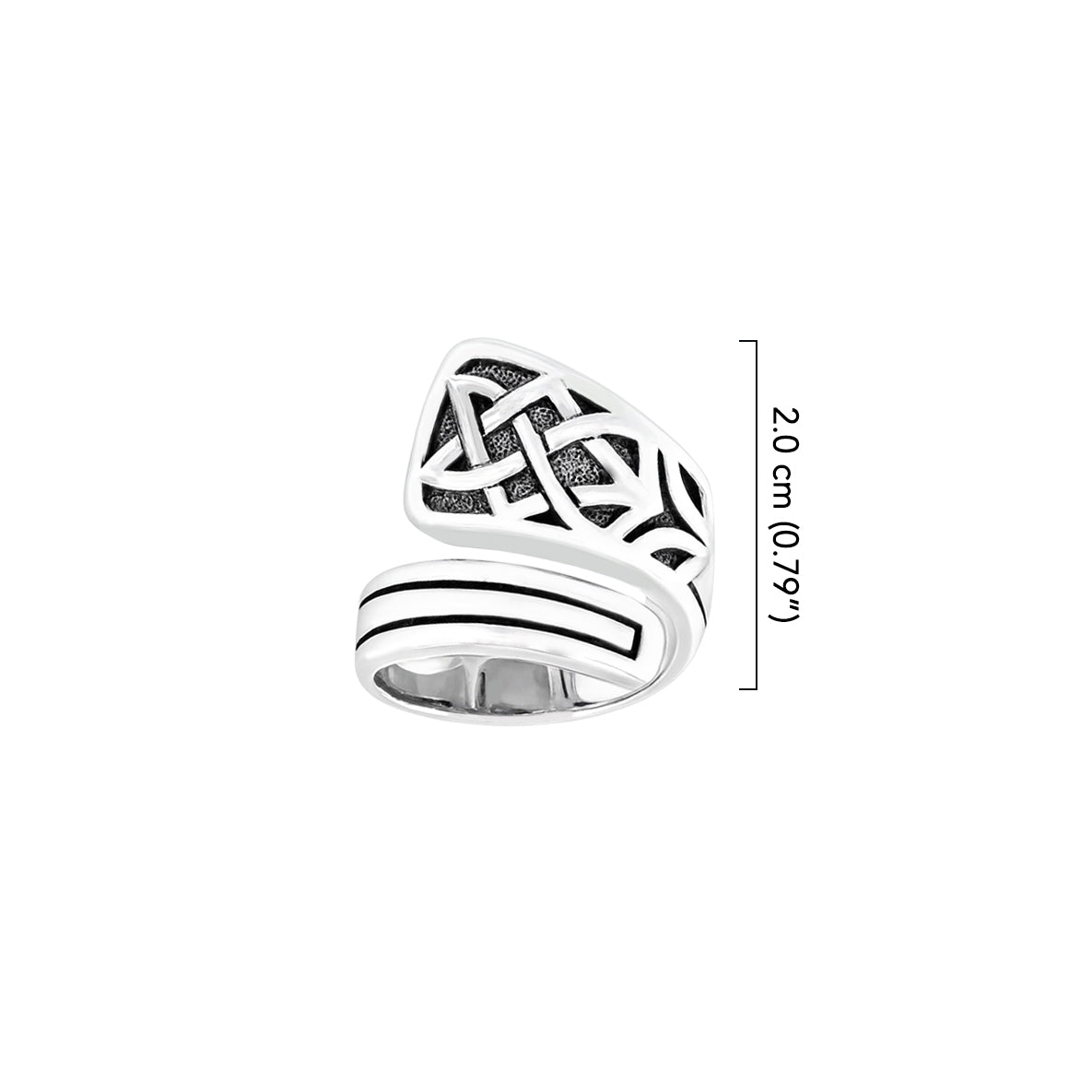 A beautiful beginning through an eternity built around love ~ Celtic Knotwork Sterling Silver Ring TRI1302