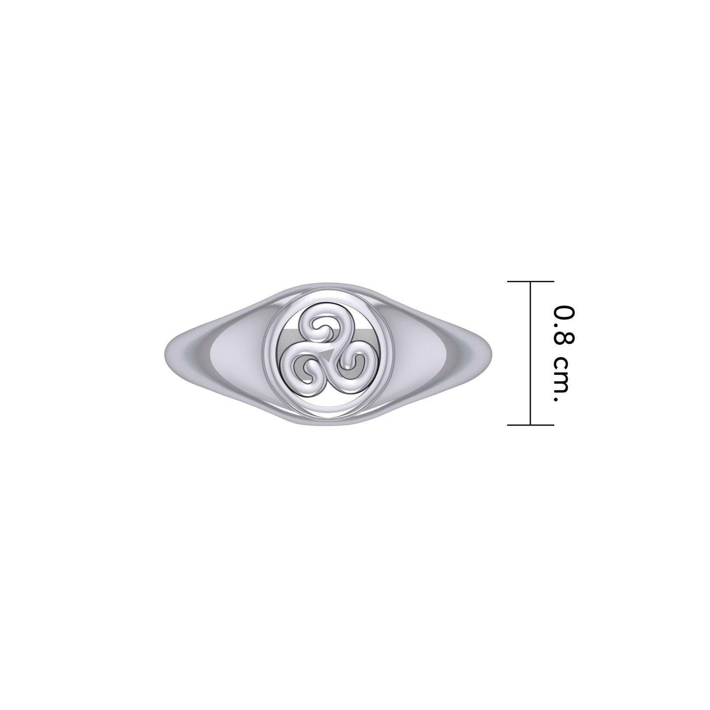 Celtic Triskele Sterling Silver Ring TRI1314