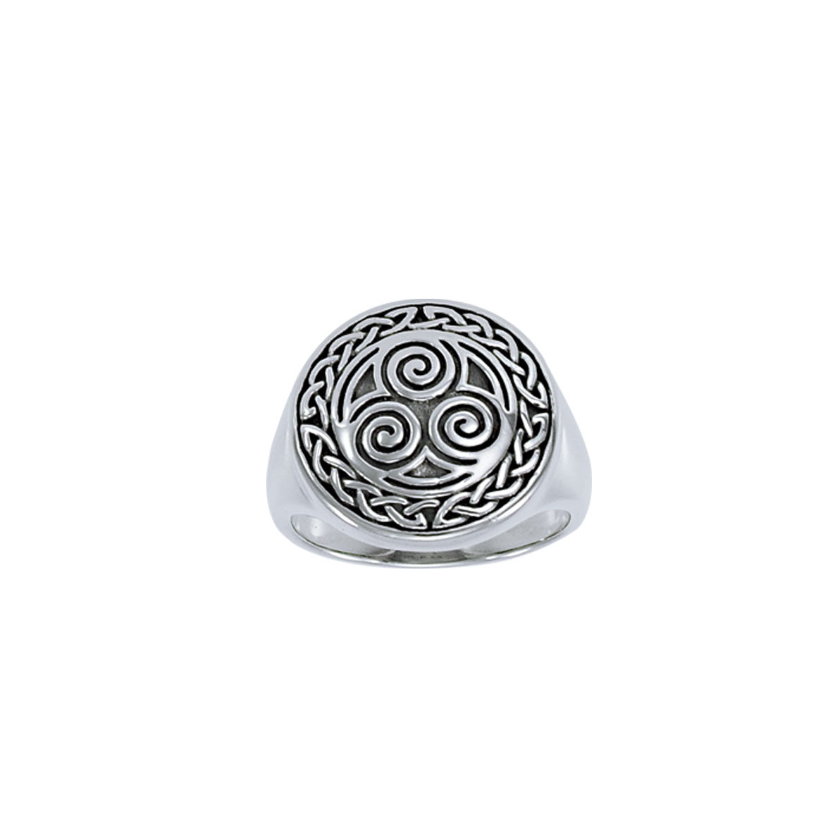 Celtic Spiral Sterling Silver Ring TRI1346