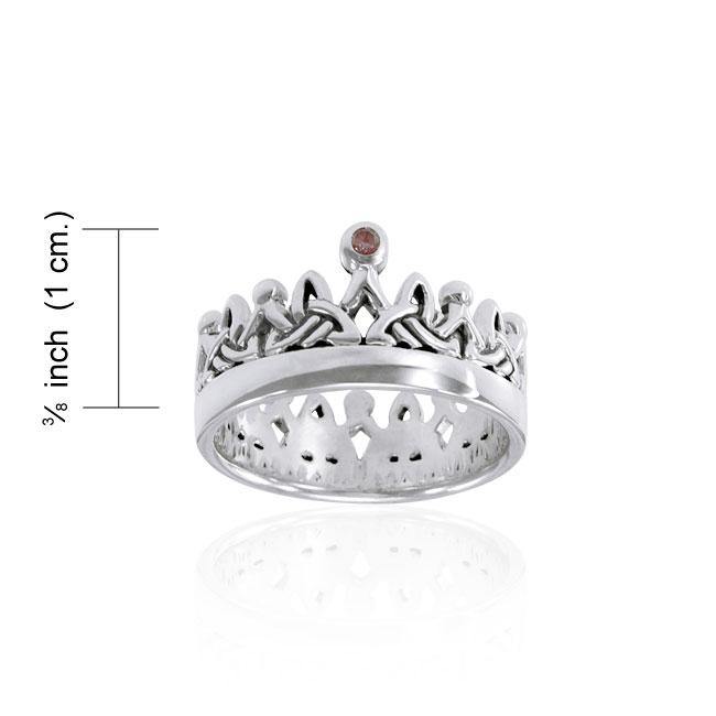 Triquetra Crown Sterling Silver Ring TRI1351