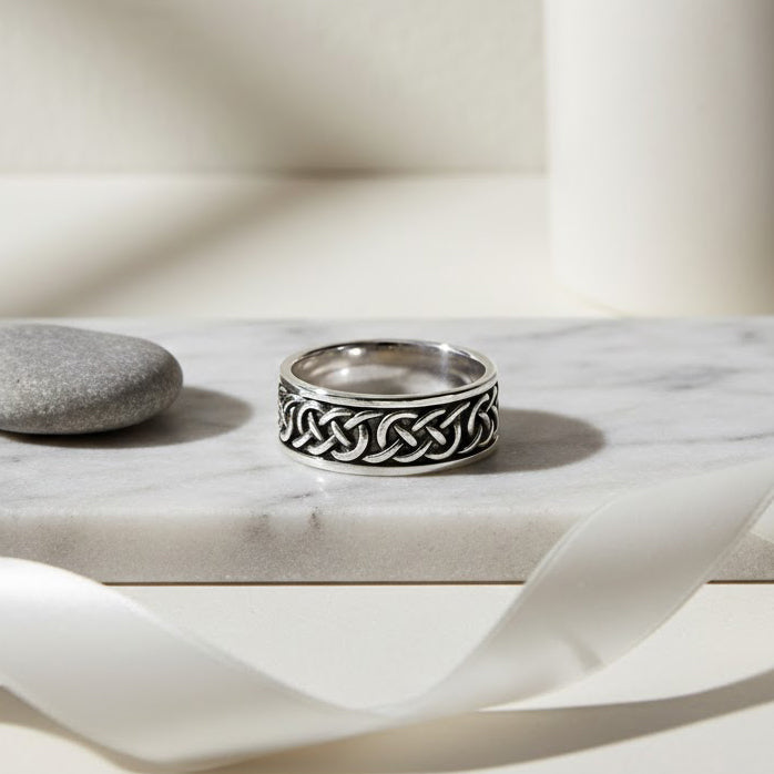 Celtic Knotwork Sterling Silver Ring TRI1406*