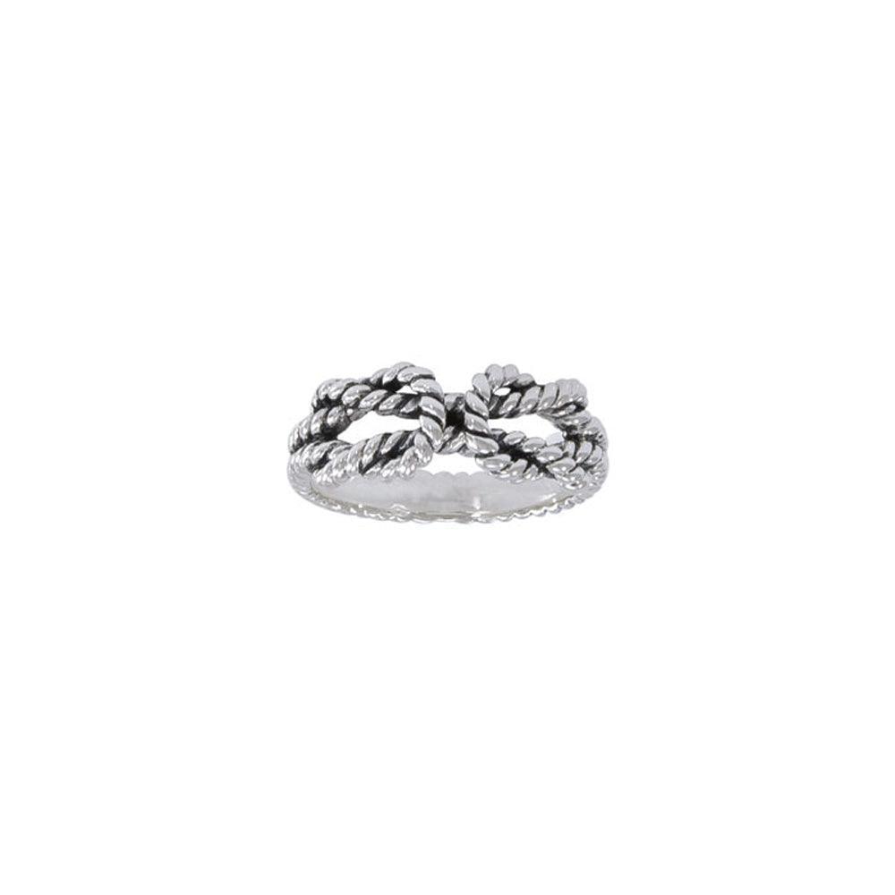 Rope Bend Knot Ring TRI1464 - Wholesale Jewelry