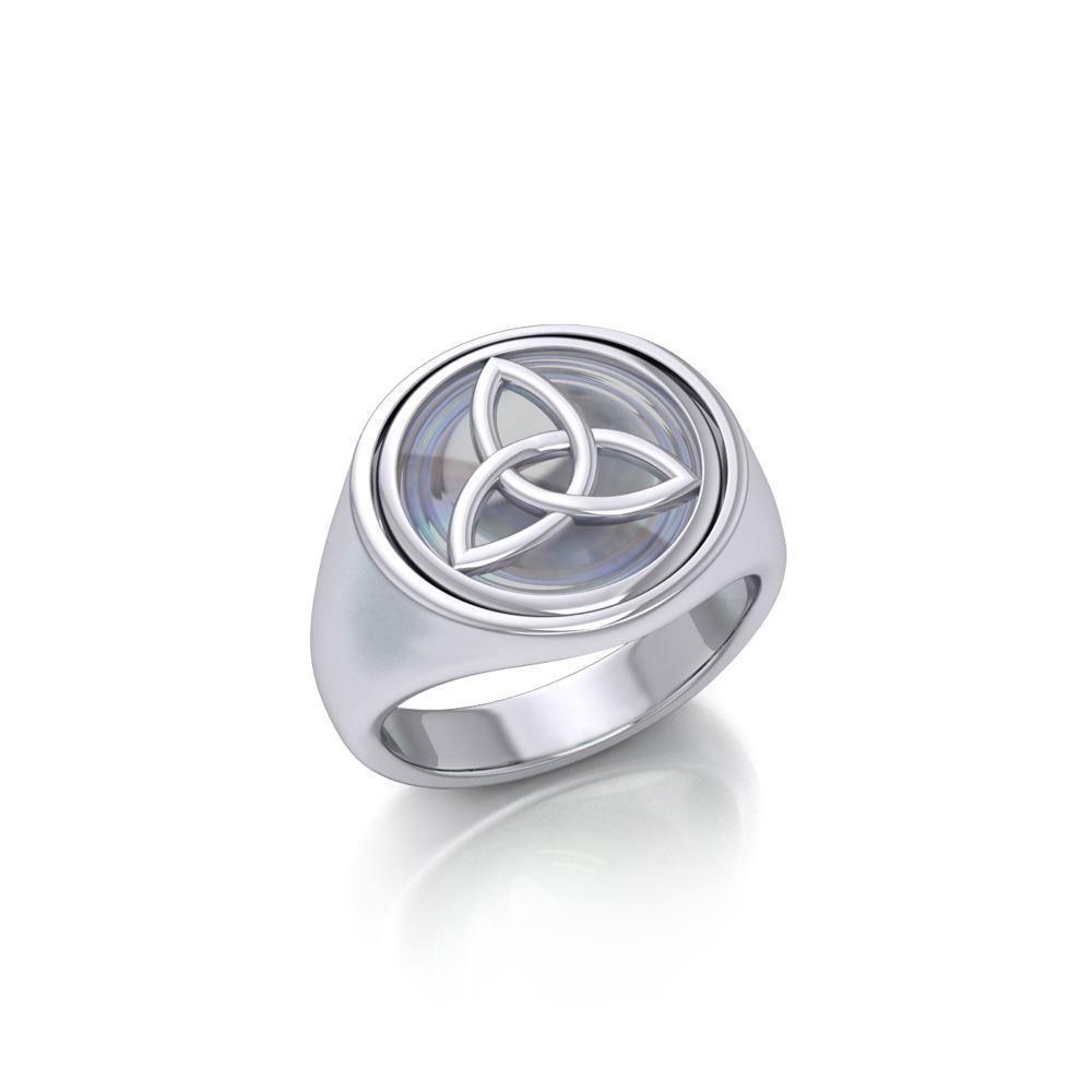 Trinity Knot Silver Flip Ring TRI152