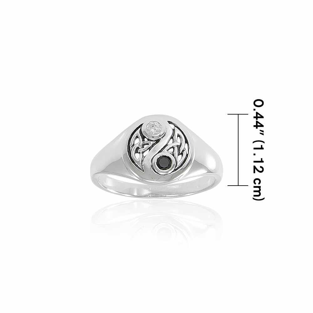 Celtic Knot Yin Yang Ring TRI1537