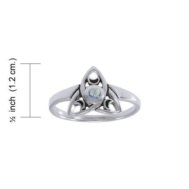 Celtic Triquetra Moon Ring TRI1539