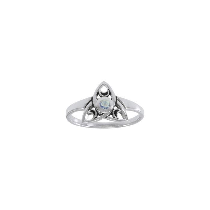 Celtic Triquetra Moon Ring TRI1539