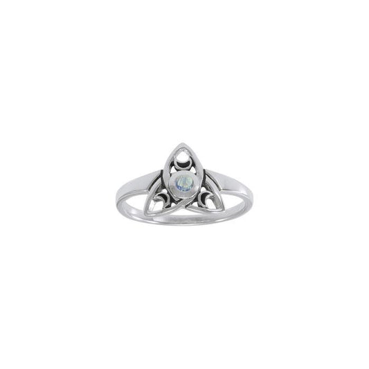 Celtic Triquetra Moon Ring TRI1539