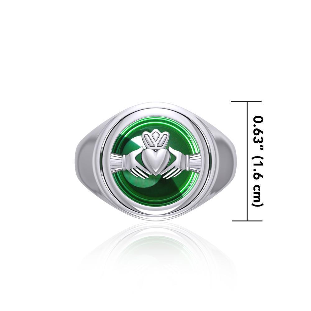 Irish Claddagh Silver Flip Ring TRI157