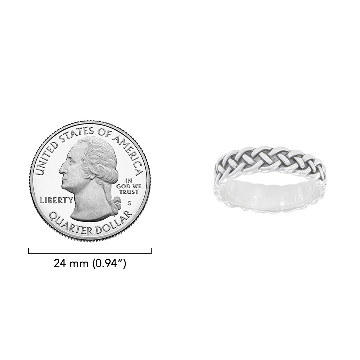 Celtic Knotwork Sterling Silver Ring TRI1587
