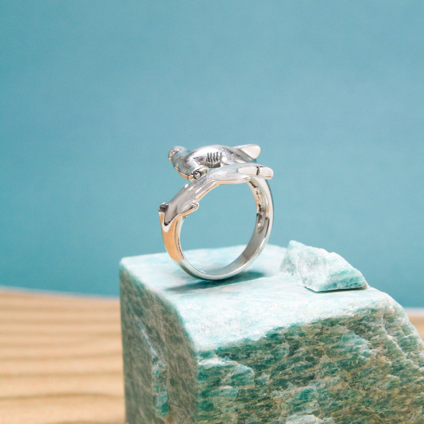 Independently strong hammerhead shark ~ Sterling Silver Jewelry Ring TRI1614