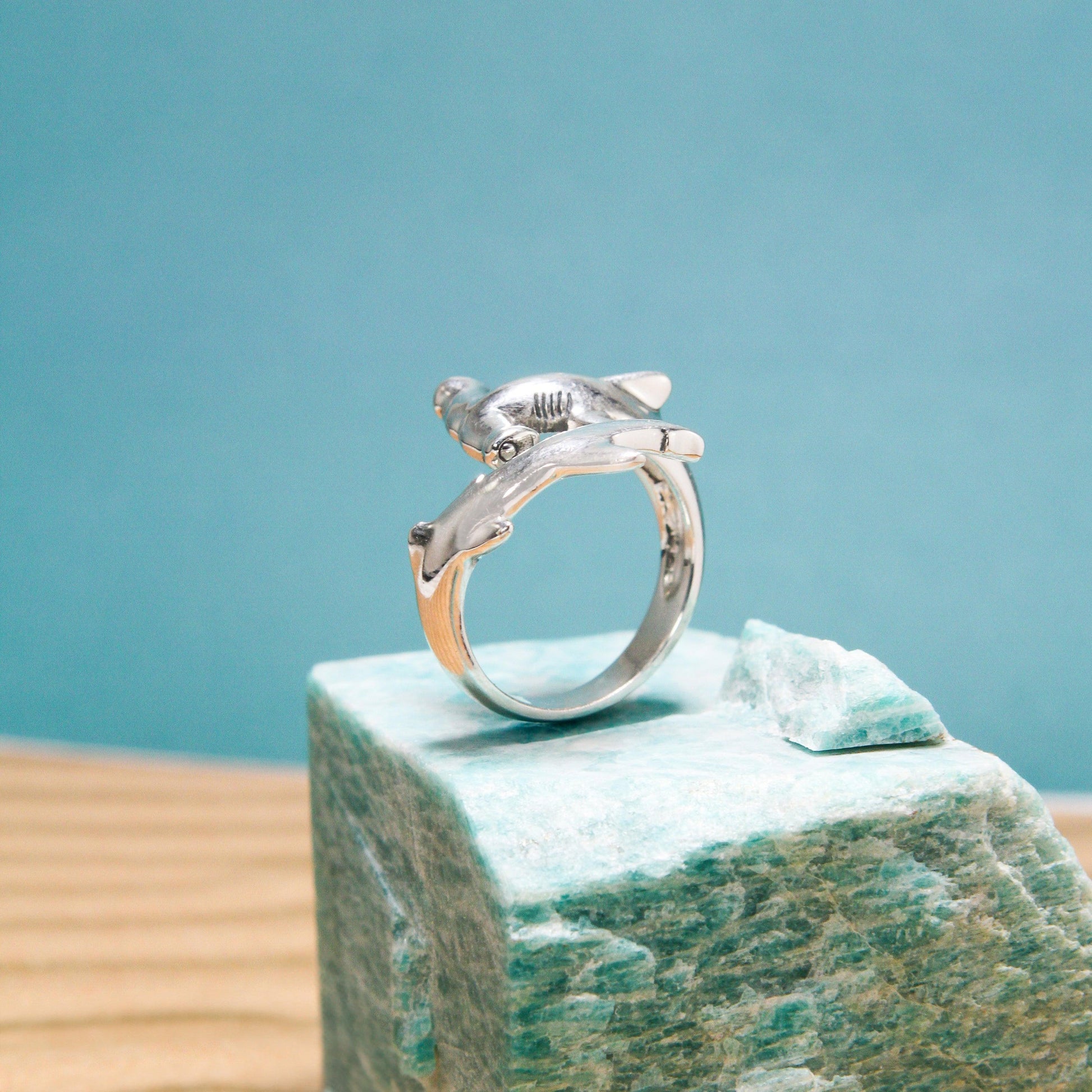 Independently strong hammerhead shark ~ Sterling Silver Jewelry Ring TRI1614