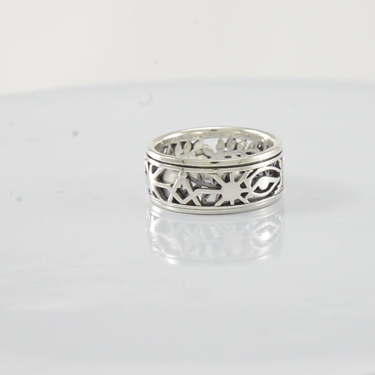 Uncovering the Natural Sense of Masonry in Sterling Silver Spinner Ring TRI1616