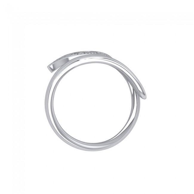 Aboriginal Whale Tail Sterling Silver Spoon Ring TRI1734