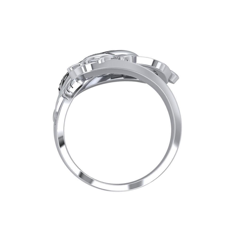 Aboriginal Inspired Turtle Sterling Silver Ring TRI1739